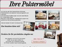 Tablet Screenshot of polsterei-wegner.de